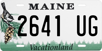 ME license plate 2641UG