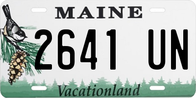 ME license plate 2641UN