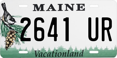 ME license plate 2641UR