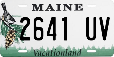 ME license plate 2641UV