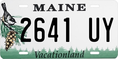 ME license plate 2641UY