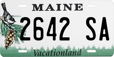 ME license plate 2642SA