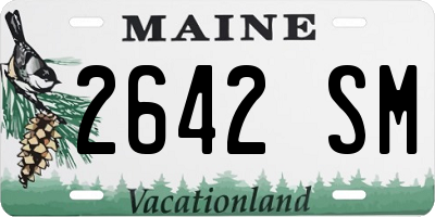 ME license plate 2642SM