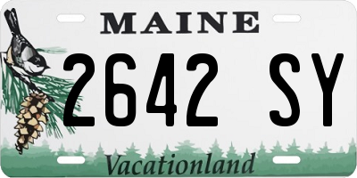 ME license plate 2642SY