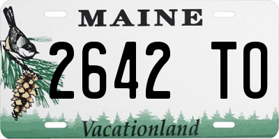 ME license plate 2642TO
