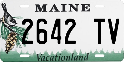ME license plate 2642TV