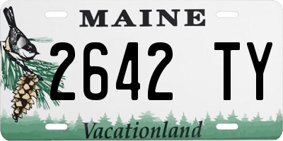 ME license plate 2642TY