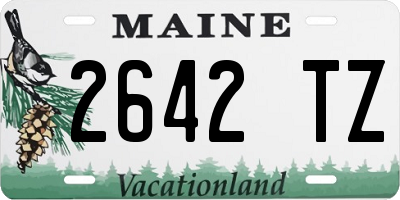 ME license plate 2642TZ