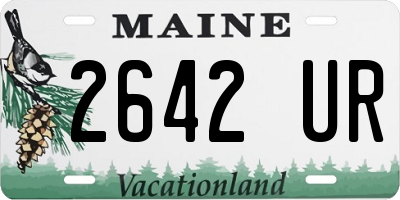 ME license plate 2642UR