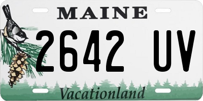 ME license plate 2642UV