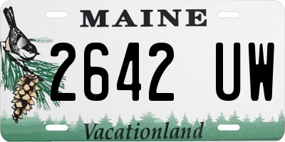 ME license plate 2642UW