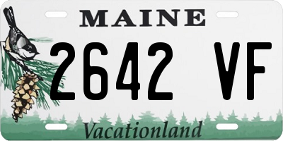 ME license plate 2642VF