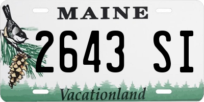 ME license plate 2643SI