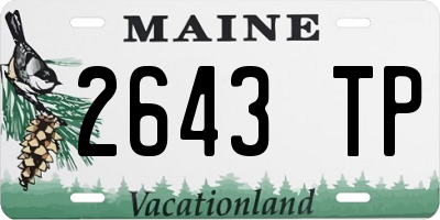 ME license plate 2643TP