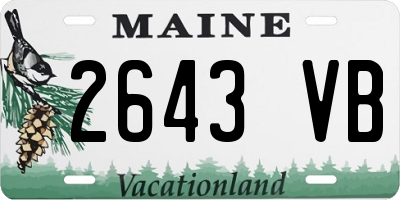 ME license plate 2643VB