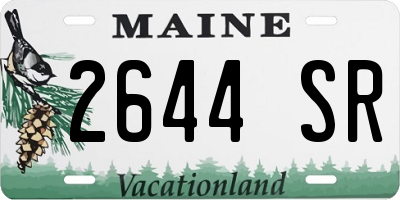 ME license plate 2644SR