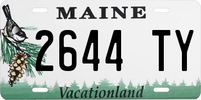 ME license plate 2644TY
