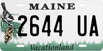 ME license plate 2644UA