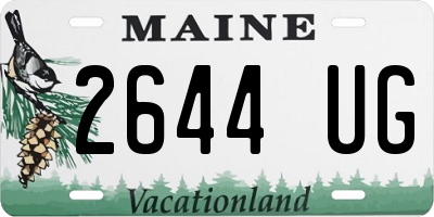 ME license plate 2644UG