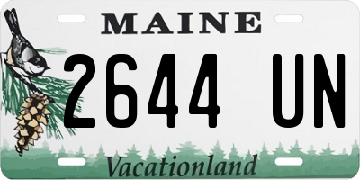 ME license plate 2644UN
