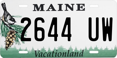 ME license plate 2644UW