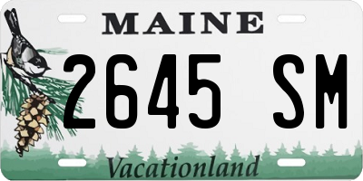 ME license plate 2645SM