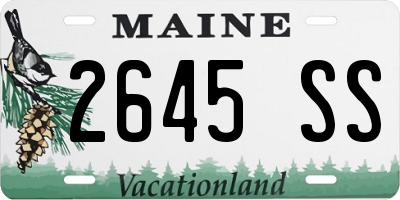 ME license plate 2645SS