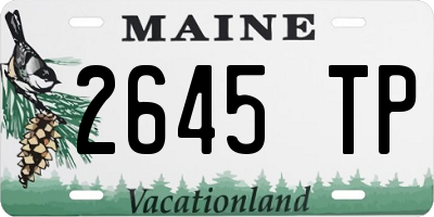 ME license plate 2645TP