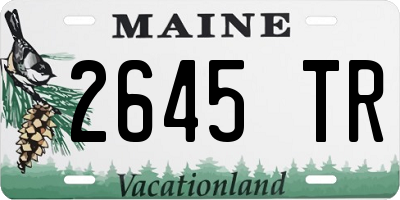 ME license plate 2645TR