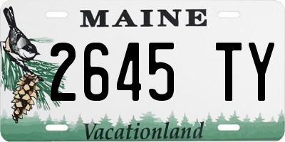 ME license plate 2645TY