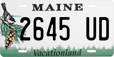 ME license plate 2645UD