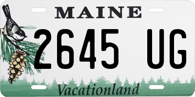 ME license plate 2645UG