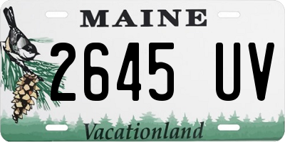 ME license plate 2645UV