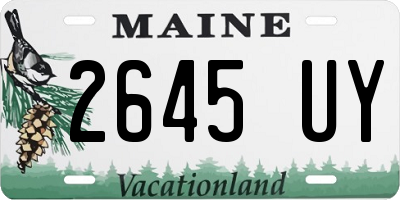 ME license plate 2645UY