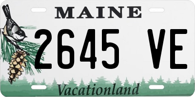 ME license plate 2645VE