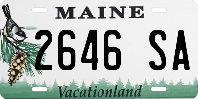 ME license plate 2646SA