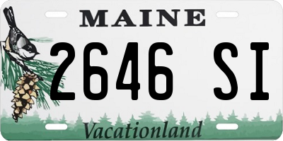 ME license plate 2646SI