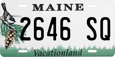 ME license plate 2646SQ