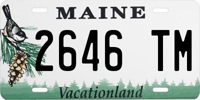 ME license plate 2646TM