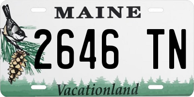 ME license plate 2646TN