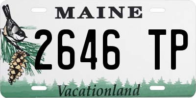 ME license plate 2646TP