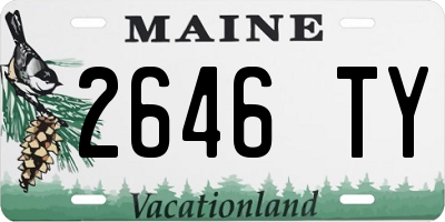 ME license plate 2646TY