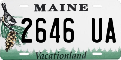 ME license plate 2646UA