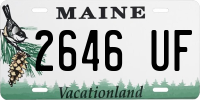 ME license plate 2646UF