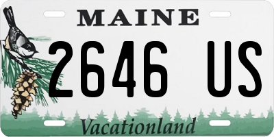 ME license plate 2646US