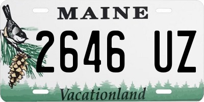 ME license plate 2646UZ