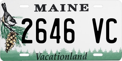 ME license plate 2646VC