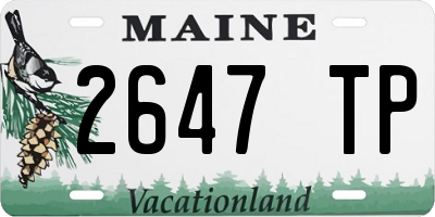 ME license plate 2647TP