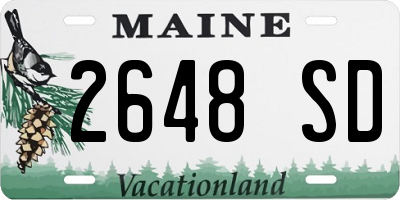 ME license plate 2648SD