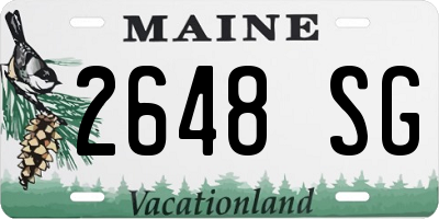 ME license plate 2648SG